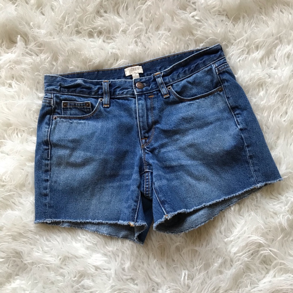 J Crew Denim Short Lexi Wash Vintage Mom Raw‎ Hem